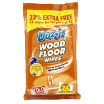 Duzzit Wood Floor Wipes Fresh Lemon 24 Wipes - Pack of 12