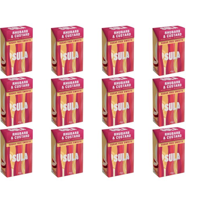 Sula Rhubarb and Custard Sweets 42 g - Pack of 12