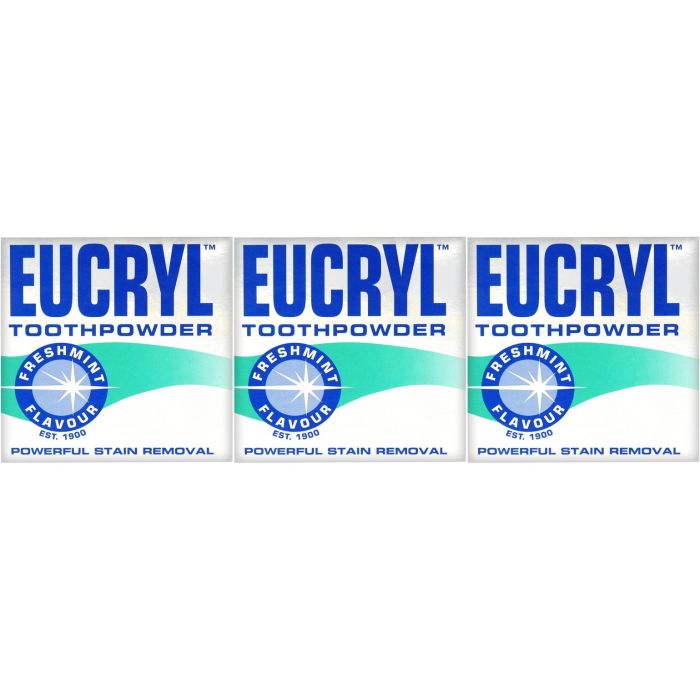 Eucryl ToothPowder Freshmint Flavour 50g - Pack of 3