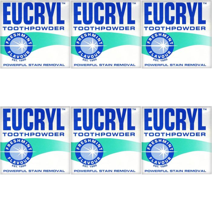 Eucryl ToothPowder Freshmint Flavour 50g - Pack of 6