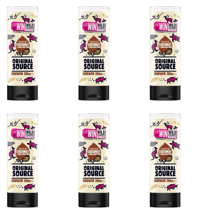 Original Source Shower Gel Coconut & Shea Butter 250ml - Pack of 6