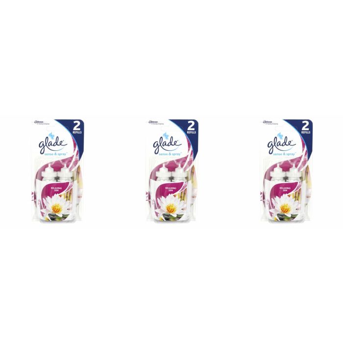 Glade Sense & Spray Twin Pack Refills Air Freshener Relaxing Zen 18ml - Pack of 3