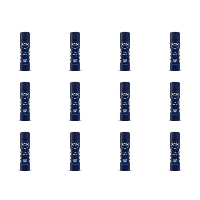 Nivea Men Cool Kick Anti Perspirant Deodorant 150ml - Pack of 12