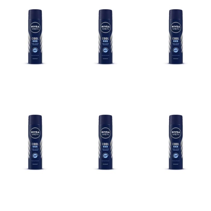 Nivea Men Cool Kick Anti Perspirant Deodorant 150ml - Pack of 6