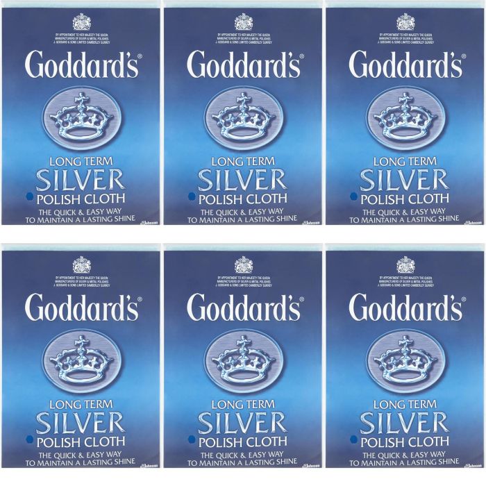 Goddards Long Term Silver Polish Cloth - Pack of 6