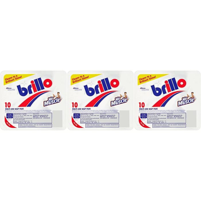 Brillo Soap Pads 10 pack - Pack of 3