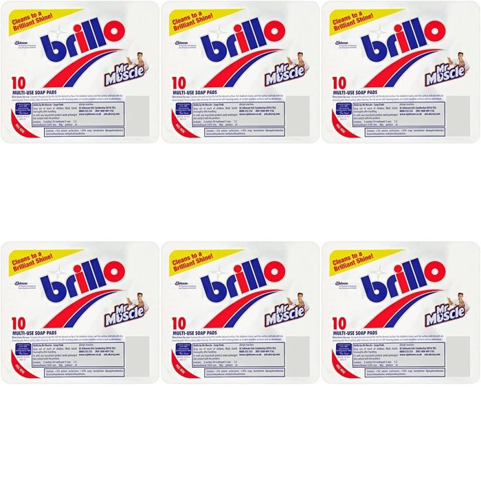 Brillo Soap Pads 10 pack - Pack of 6