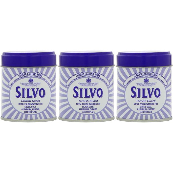 Silvo Tarnish Guard Wadding Metal Polish 75g - Pack of 3