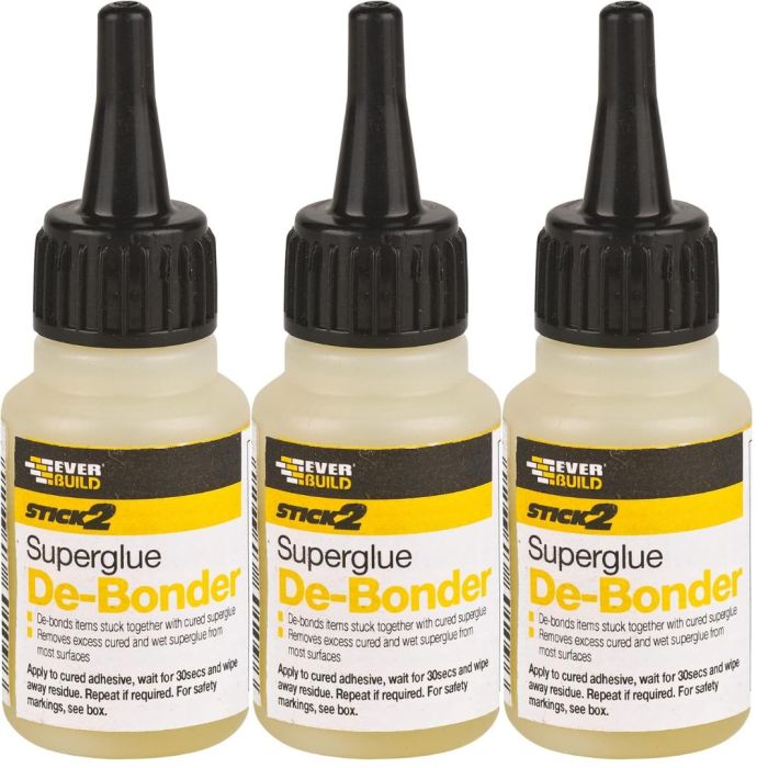 Everbuild Stick 2 SuperGlue De-Bonder 20ML - Pack of 3