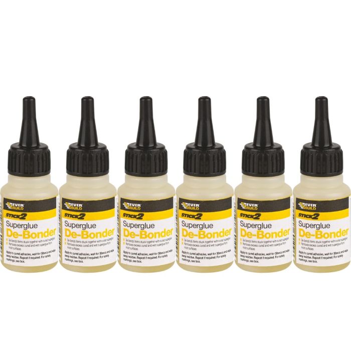 Everbuild Stick 2 SuperGlue De-Bonder 20ML - Pack of 6