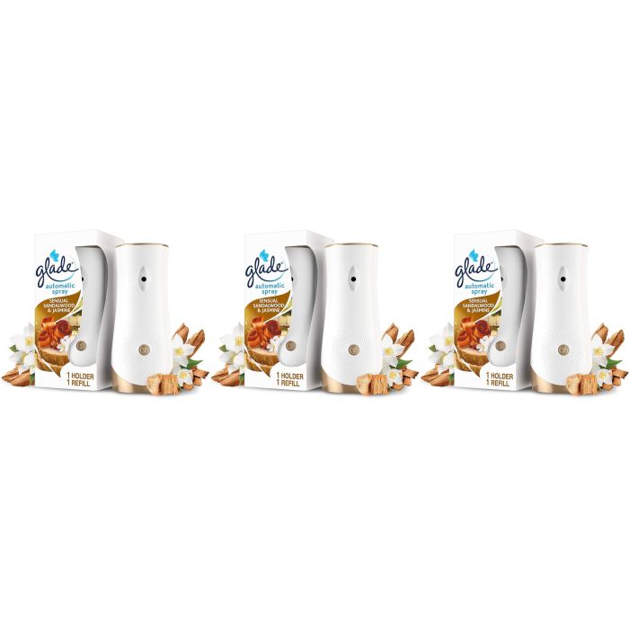 Glade Automatic Spray Starter Kit & Refill Sandalwood & Jasmine 269 ml - Pack of 3