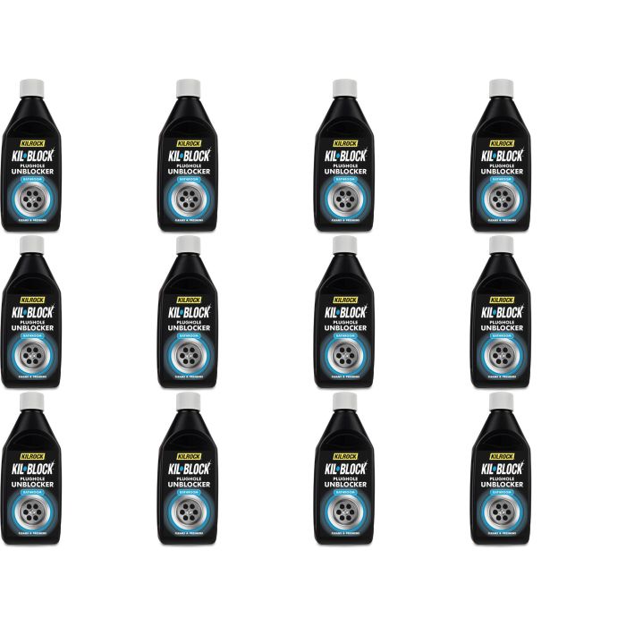 Kilrock Kil-Block Bathroom Plughole Unblocked 500ml - Pack of 12