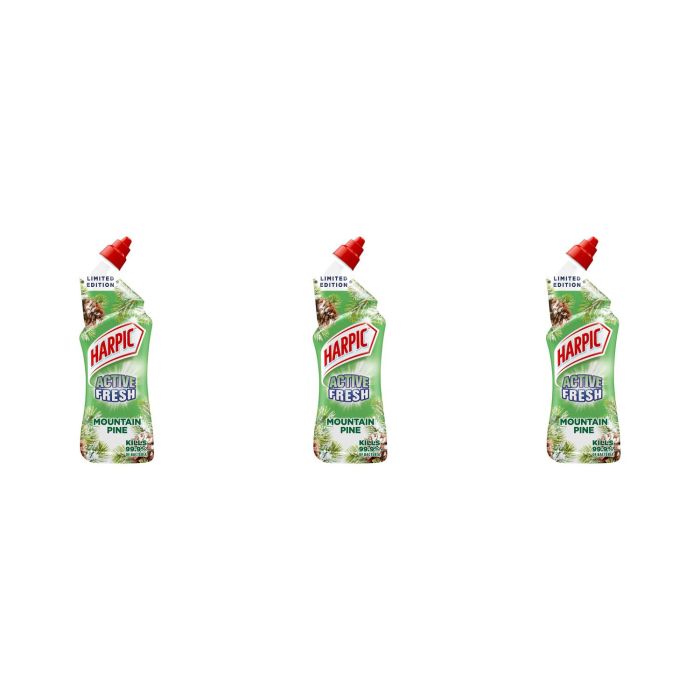 Harpic Active Fresh Toilet Cleaning Gel Mountain Pine 750ml - Pack of 3