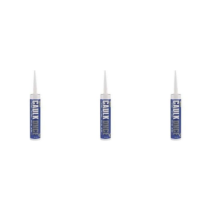 Everbuild Caulk Once Premium Quality Acrylic Caulk White 380 ml - Pack of 3