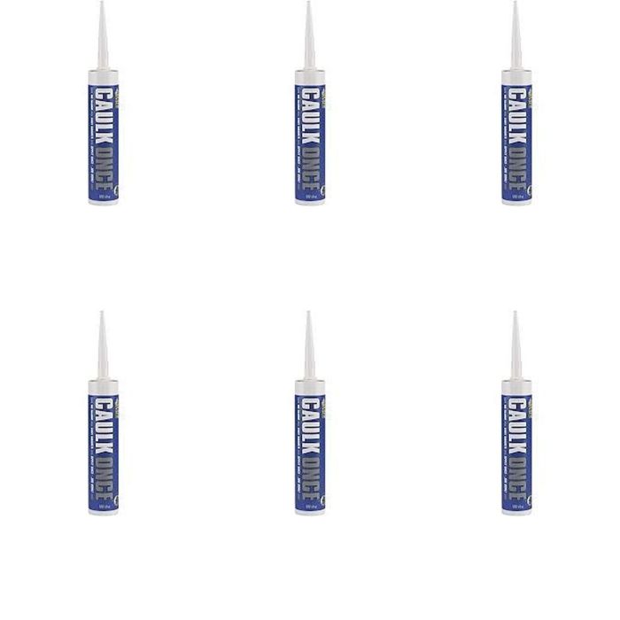 Everbuild Caulk Once Premium Quality Acrylic Caulk White 380 ml - Pack of 6
