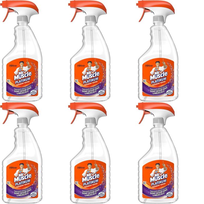 Mr Muscle Platinum Shower Shine Spray 750ml - Pack of 6