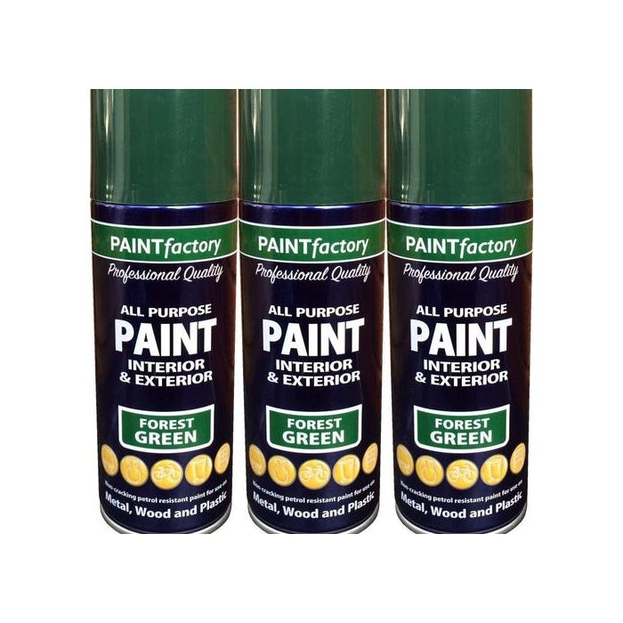 Paint Factory All Purpose Forest Green 400ml - Pack of 3
