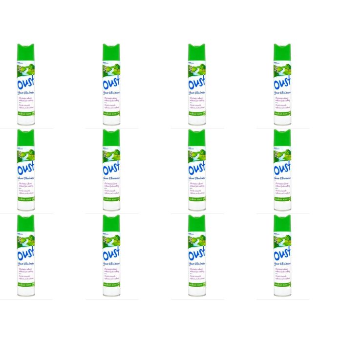 Oust Odour Eliminator Air Freshener Outdoor Scent 300ml aerosol can on a white background
