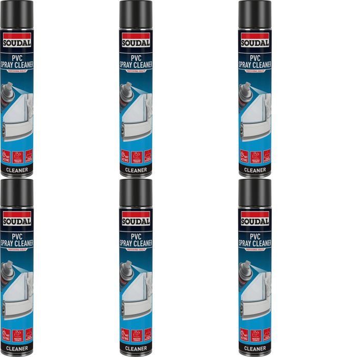Soudal PVC Spray Cleaner 750ml - Pack of 6