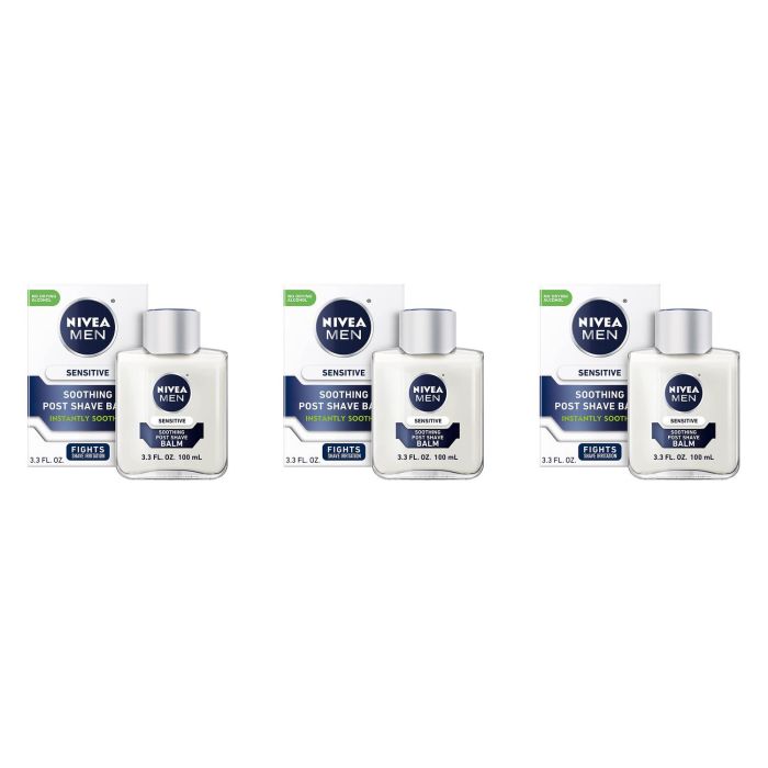 Nivea Men After Shave Balm Sensitive 100ml - Pack of 3