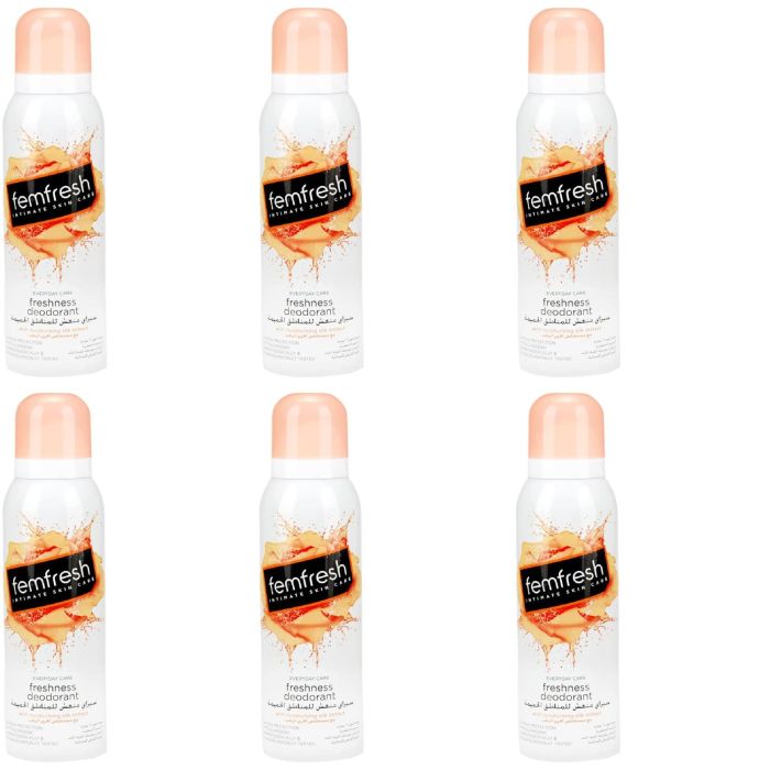 Femfresh Feminine Freshness Deodorant 125ml - Pack of 6