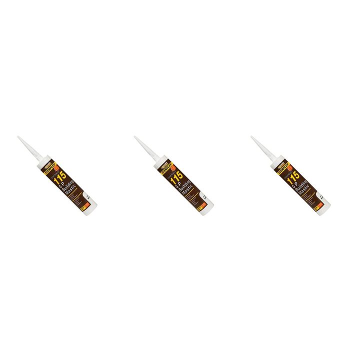 Everbuild Everflex 115 Contract GP Building Mastic White 285 ml - Pack of 3