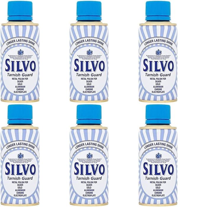 Silvo Tarnish Guard Liquid Metal Polish 175ml - Pack of 6