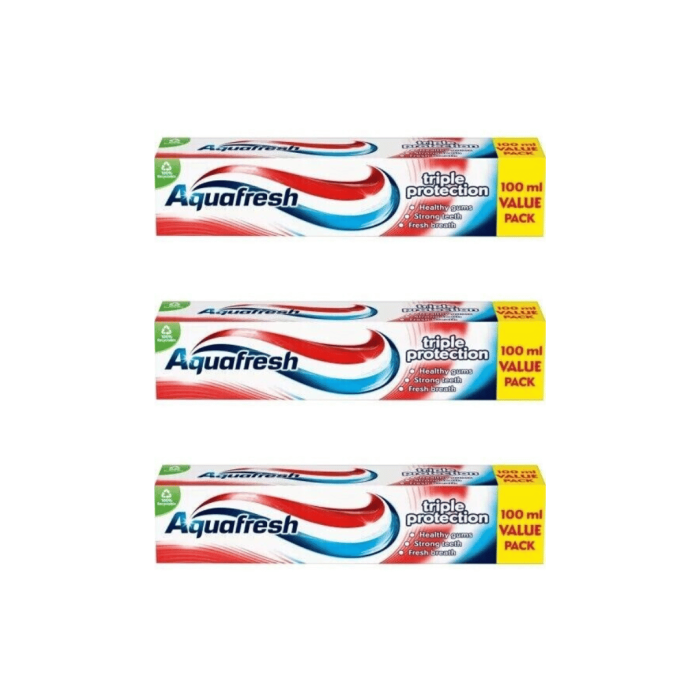 Aquafresh Triple Protection Toothpaste 100ml - Pack of 3
