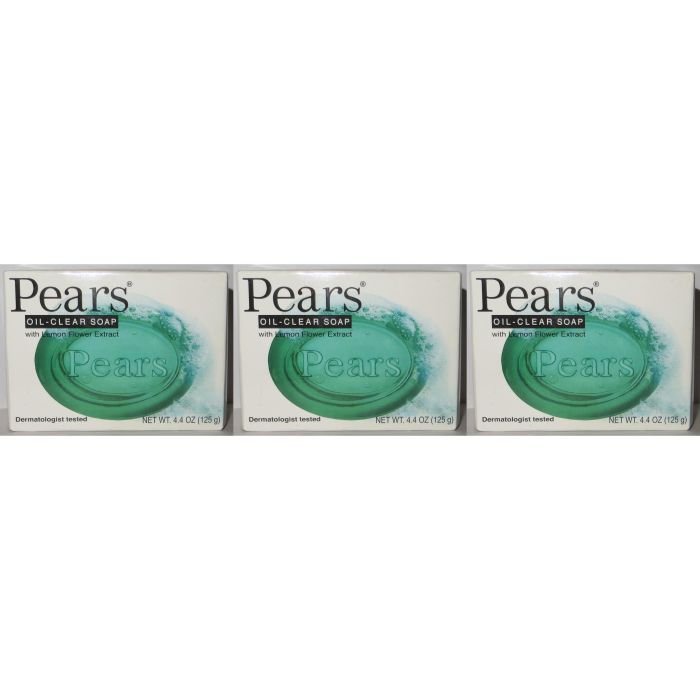 Pears Oil Clear Soap with Lemon Flower Extract 125G - Pack of 3
