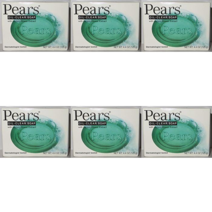 Pears Oil Clear Soap with Lemon Flower Extract 125G - Pack of 6