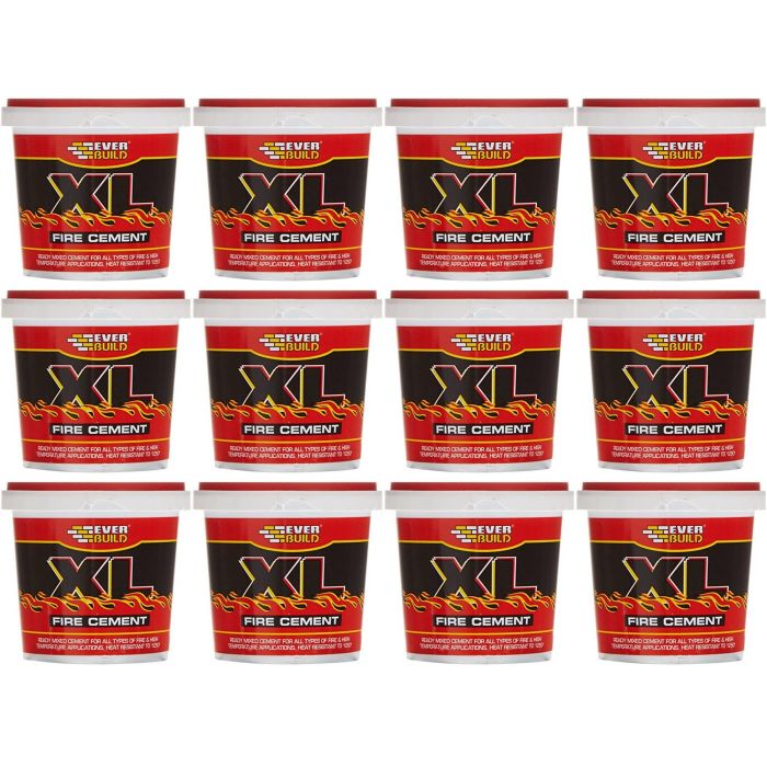 Everbuild XL Fire Cement Buff 1 kg - Pack of 12