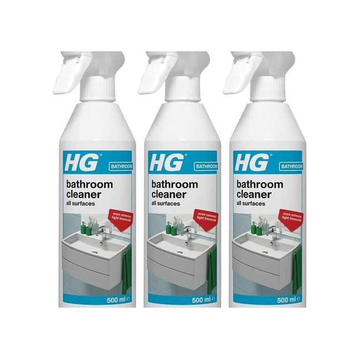 HG Bathroom Cleaner All Surfaces 500ml Spray - Pack of 3