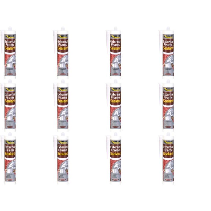 Everbuild Window and Door Frame Acrylic Sealant White 290ml - Pack of 12
