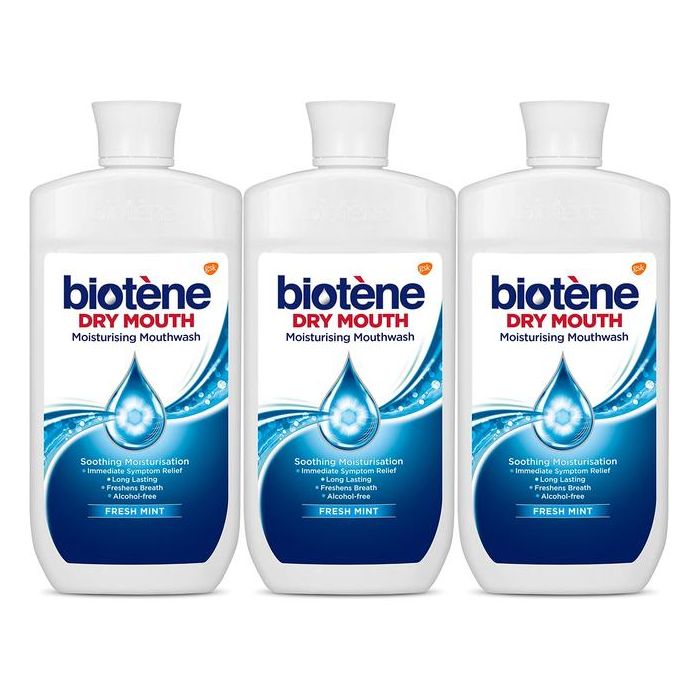 Biotene Moisturising Mouthwash 500ml - Pack of 3
