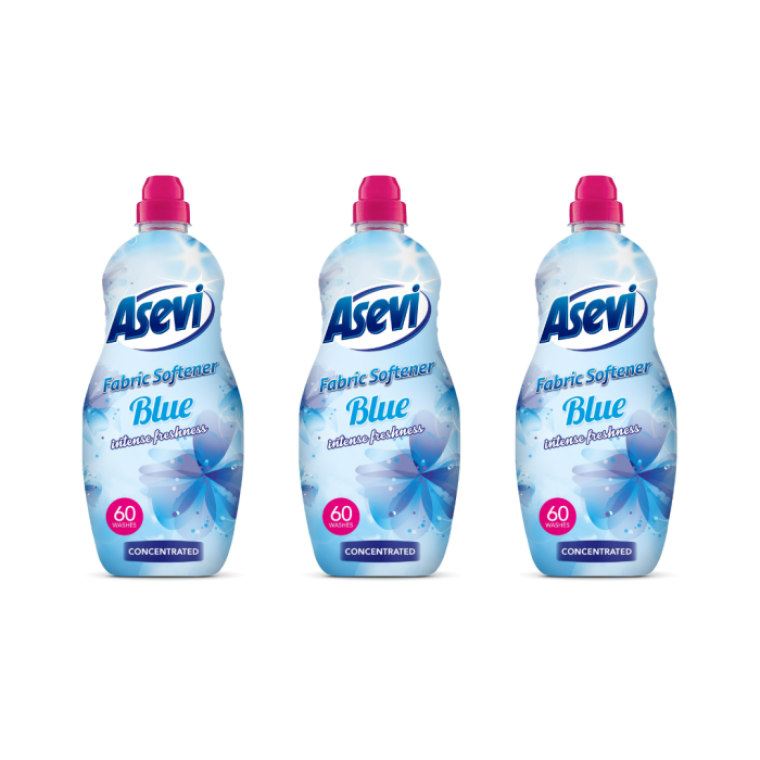 Asevi Fabric Softener Blue Intense freshness Liquid 60 washes 1380ml