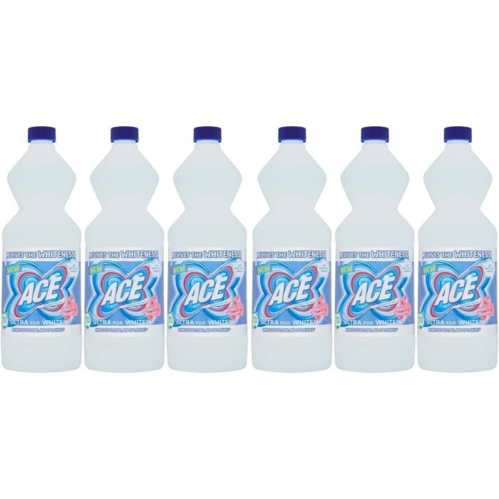 Ace Laundry Bleach Ultra White Floral Bonquet 1L - Pack of 6