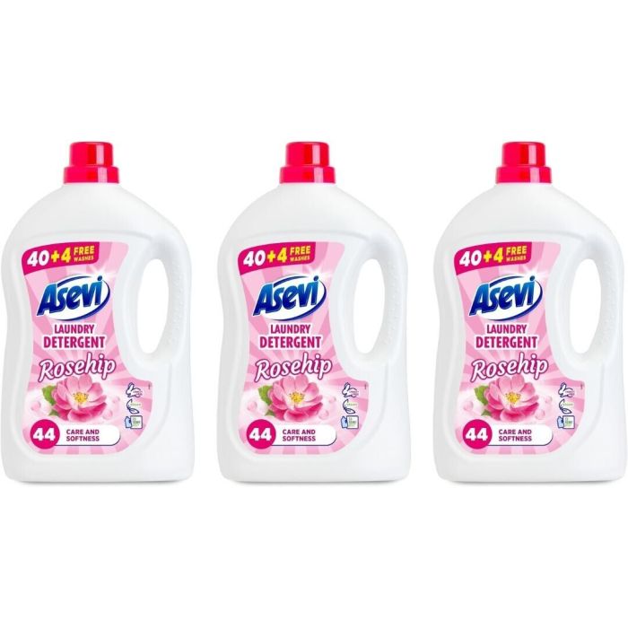 Asevi Laundry Detergent Rosehip  Liquid 44 Washes 2376ml - Pack of 3