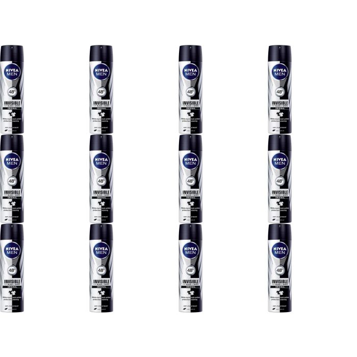 Nivea Men Invisible Black & White Antiperspirant 150ml - Pack of 12