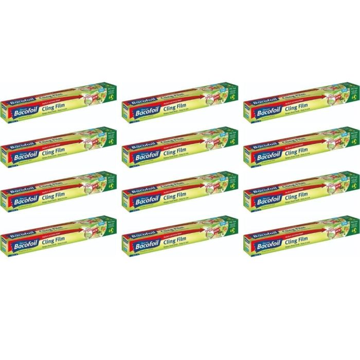 Bacofoil Cling Film With Easy Cut System 32.5cm x 20m - Pack of 12