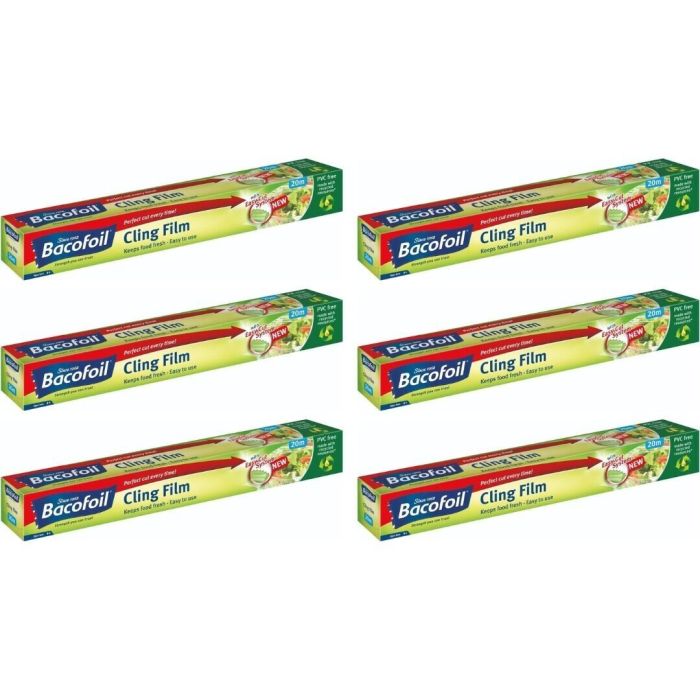 Bacofoil Cling Film With Easy Cut System 32.5cm x 20m - Pack of 6