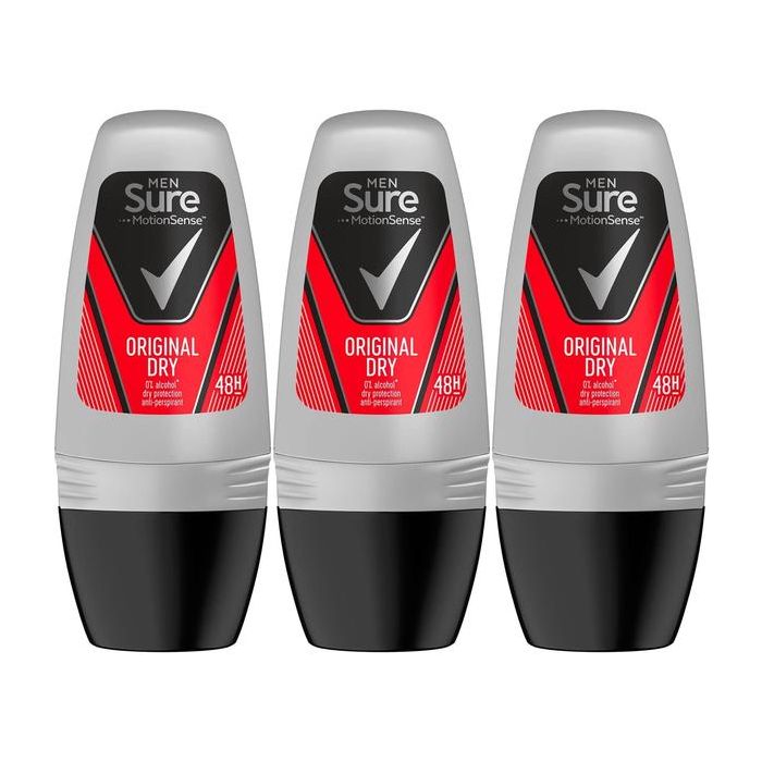 Sure Men Original Roll-On 50ml - Pack of 3
