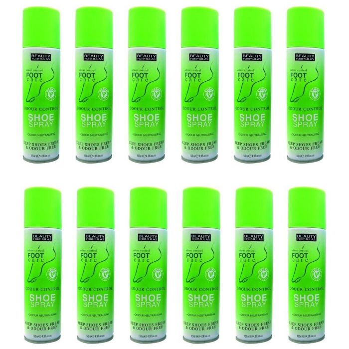 Beauty Formulas Odour Control Foot & Shoe Care Spray 150ml - Pack of 12