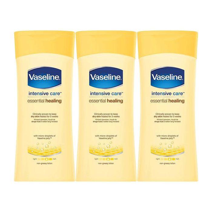 Vaseline Essential Healing Body Lotion 200ml - Pack of 3