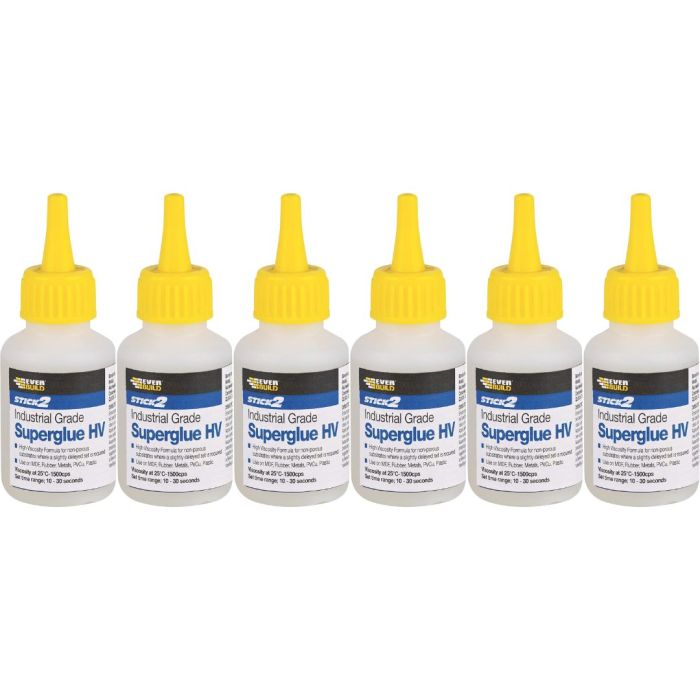Everbuild Stick 2 Superglue High Viscosity 50g - Pack of 6