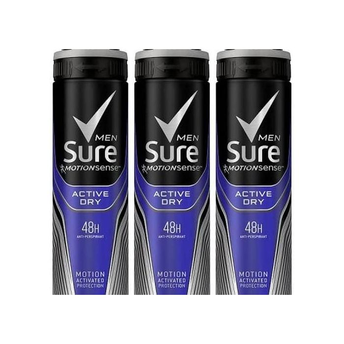 Sure Active Dry Deodorant 150ml - Pack of 3