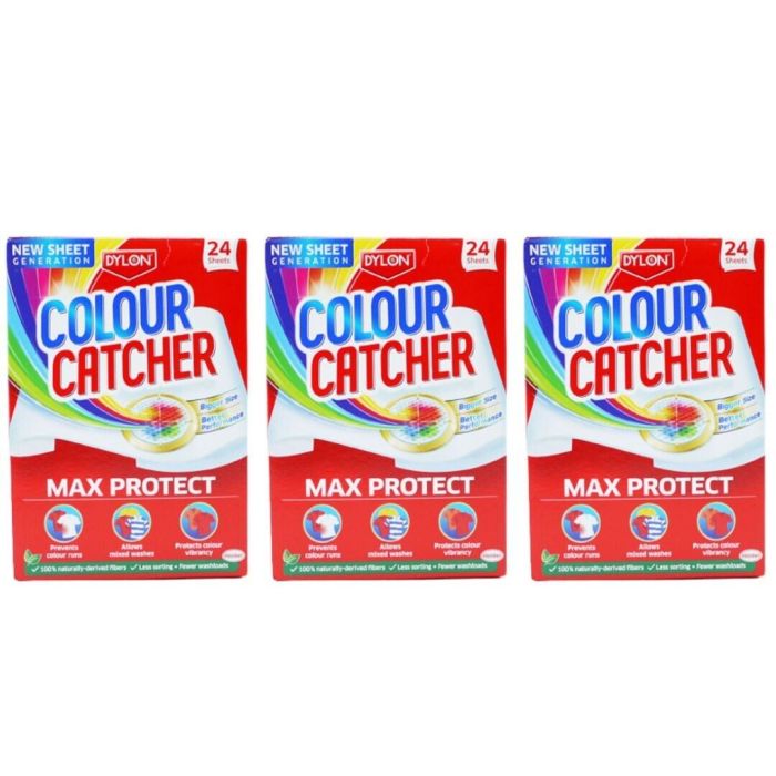 Dylon Colour Catcher Max Protect Laundry Sheets 24 Sheets - Pack of 3