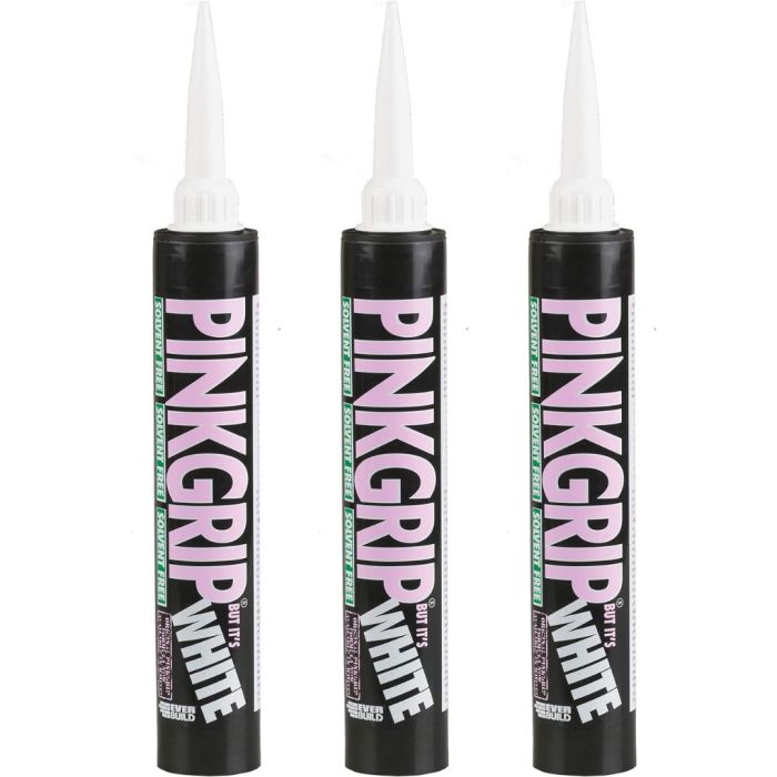 Everbuild Pinkgrip Solvent Free Grab Adhesive 380ml - Pack of 3