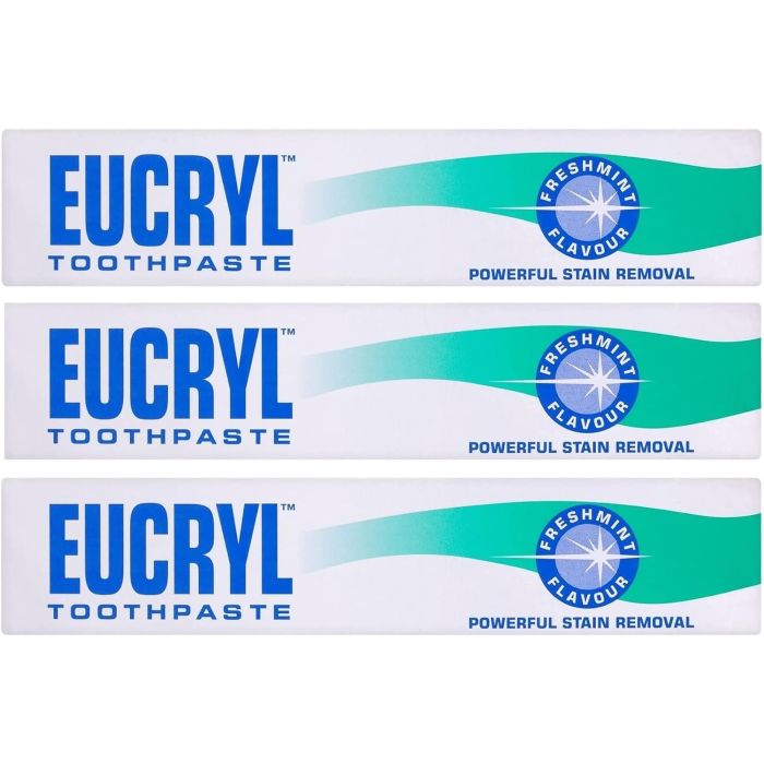 Eucryl Toothpaste Freshmint powerful Stain Removal 50ml - Pack of 3
