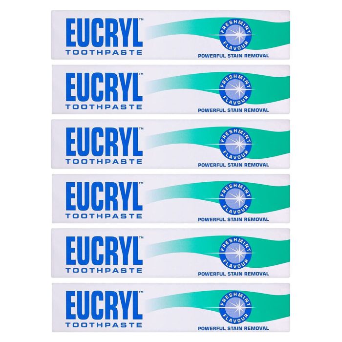 Eucryl Toothpaste Freshmint powerful Stain Removal 50ml - Pack of 6