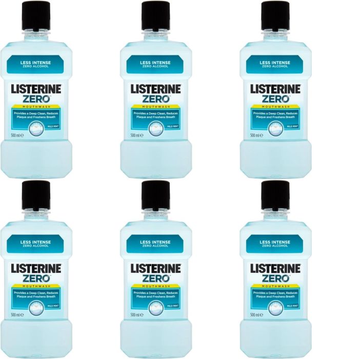 Listerine Zero Mild Mint 500ml - Pack of 6